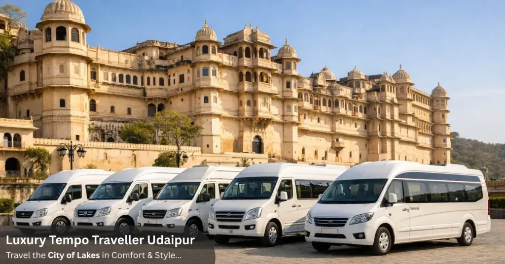 Luxury Tempo Traveller Udaipur – Travel the City of Lakes in Comfort & Style